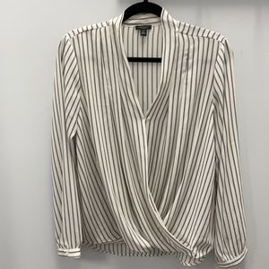 Striped long sleeve blouse